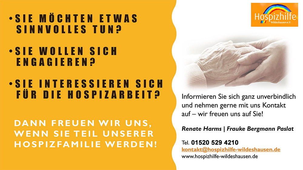 Hospizhilfe Wildeshausen Handzettel Werbung